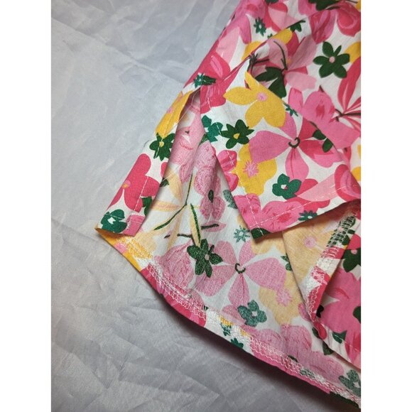 Kaktus Women's Floral Spring Colored Short Sleeve Blouse Size XXL - Picture 10 of 13